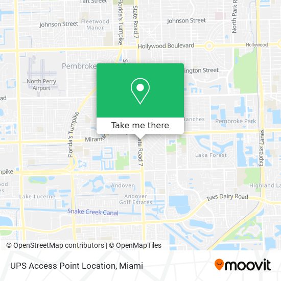 UPS Access Point Location map