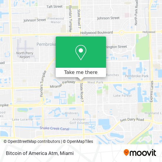 Bitcoin of America Atm map