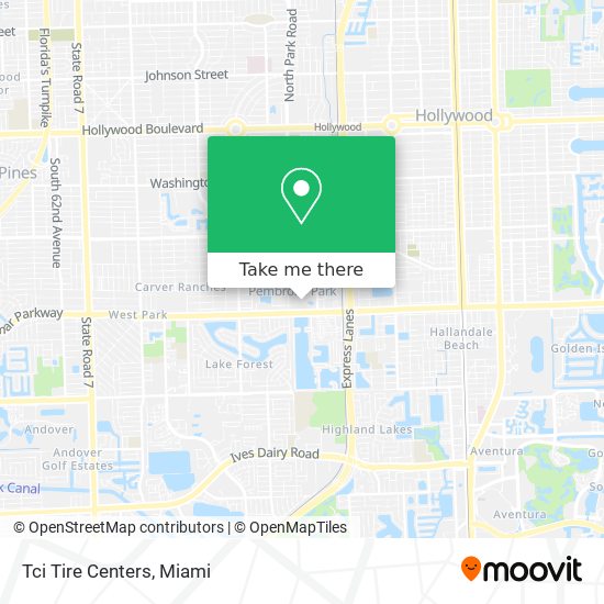 Tci Tire Centers map