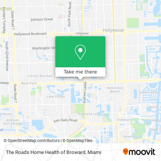 The Roads Home Health of Broward map