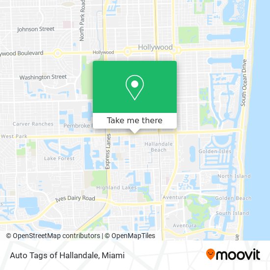 Auto Tags of Hallandale map