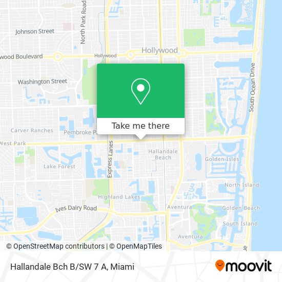 Hallandale Bch B/SW 7 A map