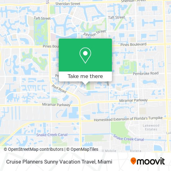 Cruise Planners Sunny Vacation Travel map
