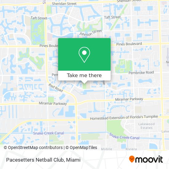 Pacesetters Netball Club map