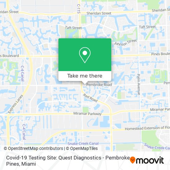 Mapa de Covid-19 Testing Site: Quest Diagnostics - Pembroke Pines