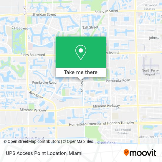 UPS Access Point Location map