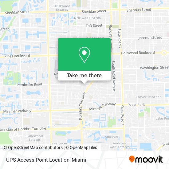 UPS Access Point Location map