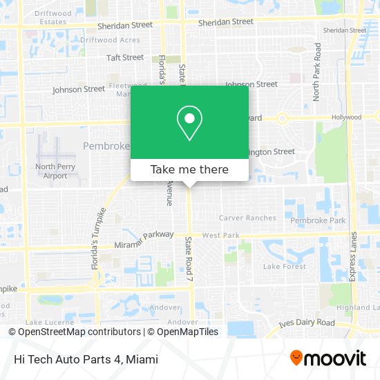 Hi Tech Auto Parts 4 map