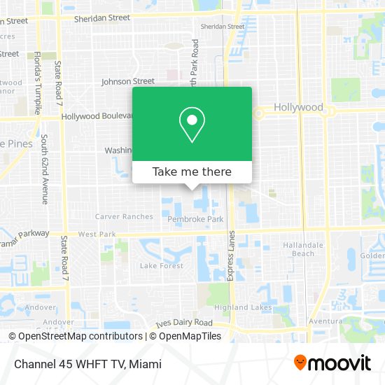 Mapa de Channel 45 WHFT TV