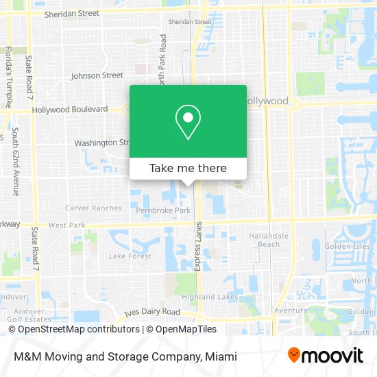 M&M Moving and Storage Company map