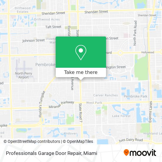 Professionals Garage Door Repair map