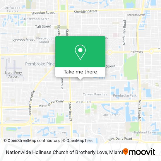 Nationwide Holiness Church of Brotherly Love map