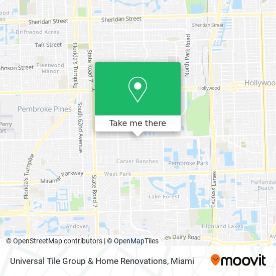 Universal Tile Group & Home Renovations map