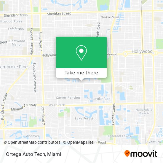 Ortega Auto Tech map