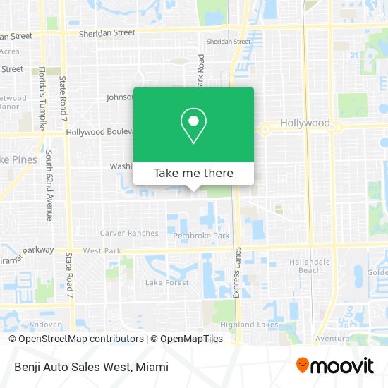 Benji Auto Sales West map