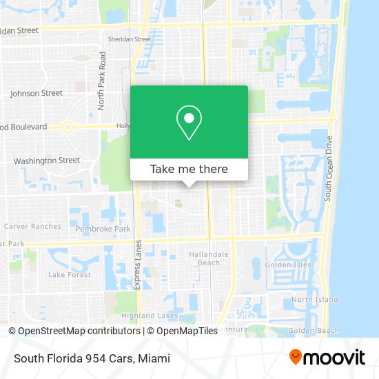 Mapa de South Florida 954 Cars