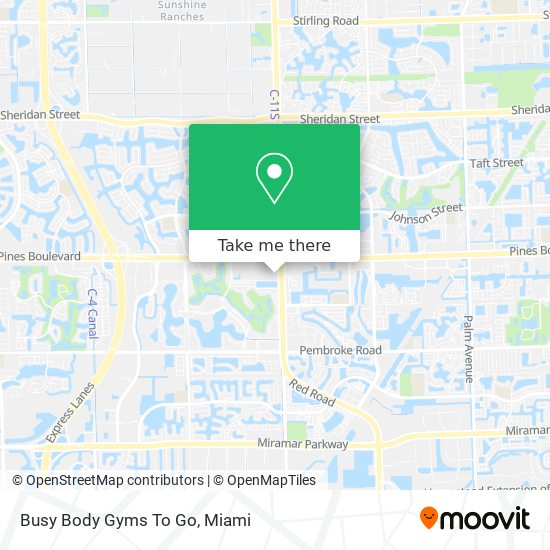 Busy Body Gyms To Go map