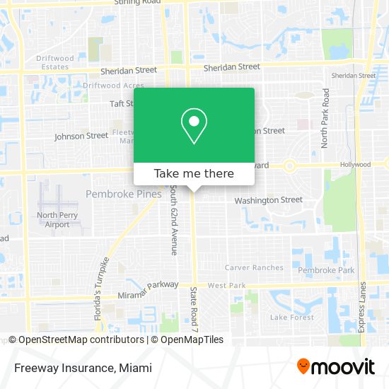 Mapa de Freeway Insurance