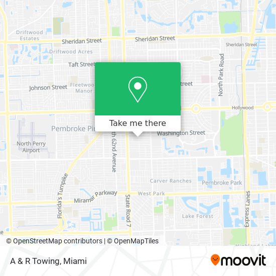 A & R Towing map