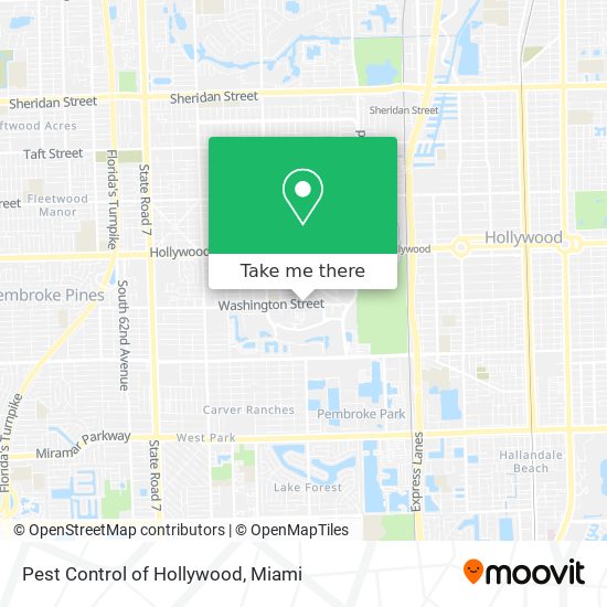 Mapa de Pest Control of Hollywood