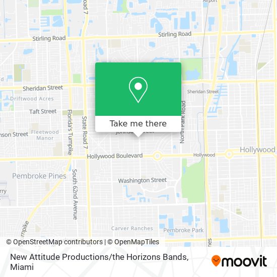 Mapa de New Attitude Productions / the Horizons Bands