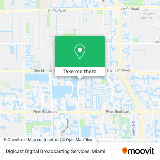Digicast Digital Broadcasting Services map