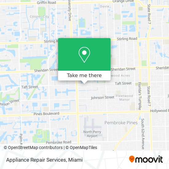 Mapa de Appliance Repair Services