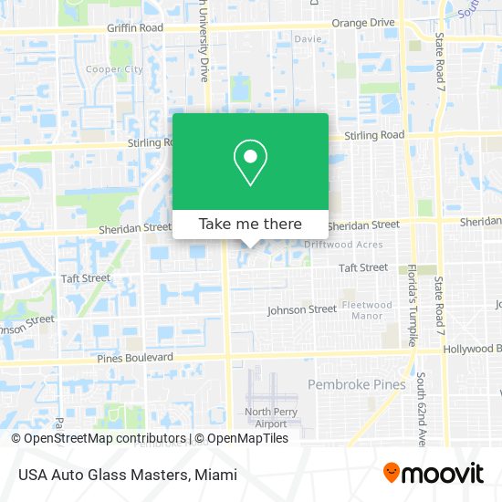 Mapa de USA Auto Glass Masters