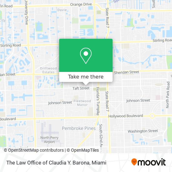 The Law Office of Claudia Y. Barona map