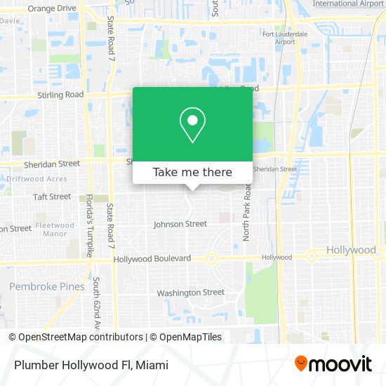 Plumber Hollywood Fl map