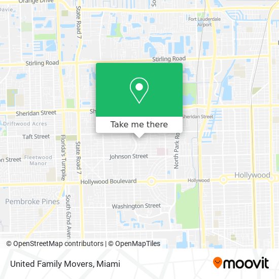 United Family Movers map