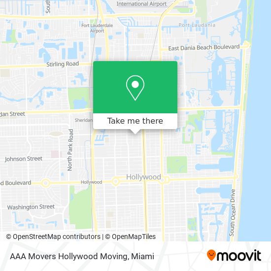 Mapa de AAA Movers Hollywood Moving