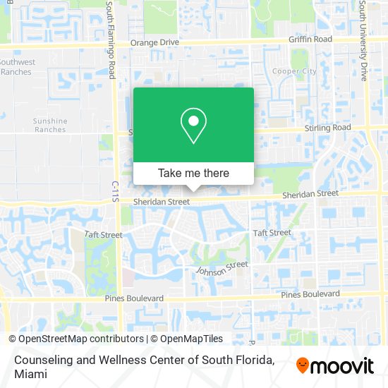 Counseling and Wellness Center of South Florida map