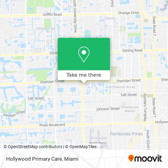 Mapa de Hollywood Primary Care