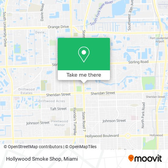 Mapa de Hollywood Smoke Shop