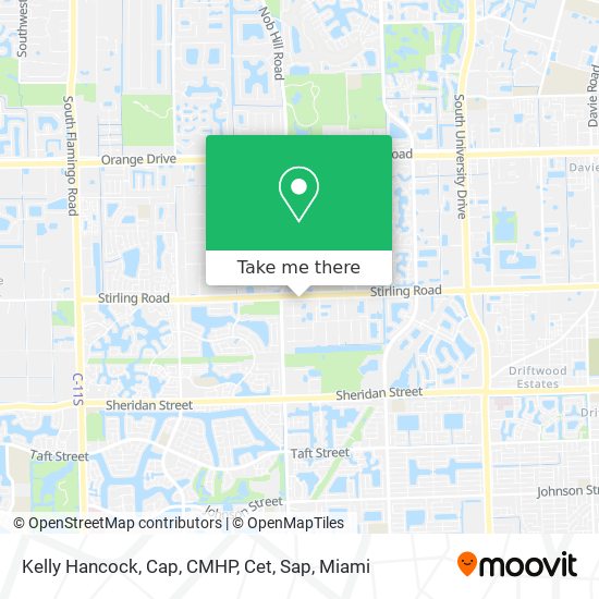 Mapa de Kelly Hancock, Cap, CMHP, Cet, Sap
