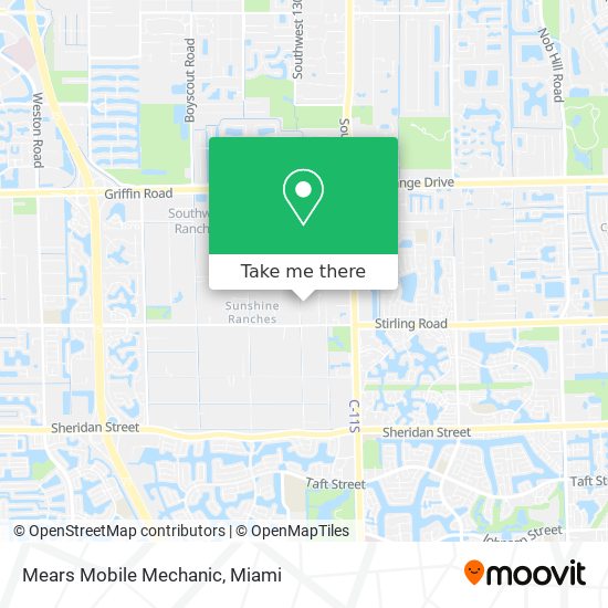 Mears Mobile Mechanic map