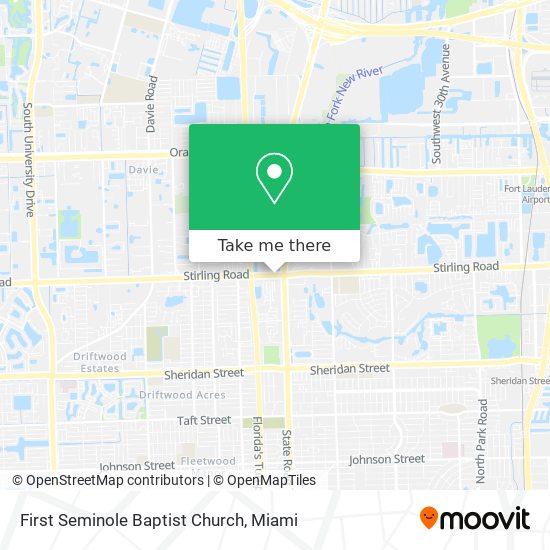 First Seminole Baptist Church map