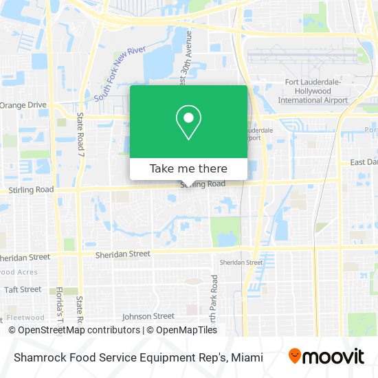 Shamrock Food Service Equipment Rep's map