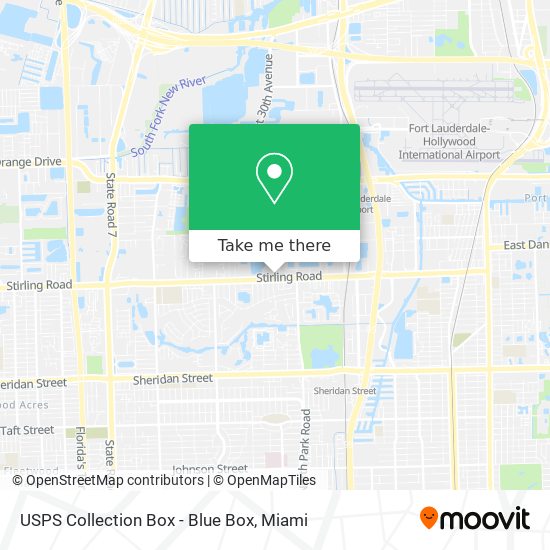 USPS Collection Box - Blue Box map