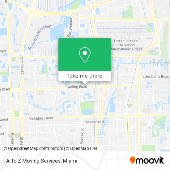 A To Z Moving Services map