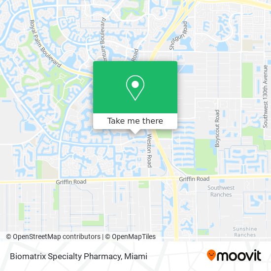 Mapa de Biomatrix Specialty Pharmacy