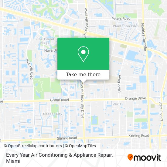 Every Year Air Conditioning & Appliance Repair map