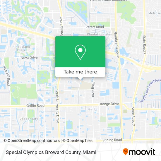 Special Olympics Broward County map