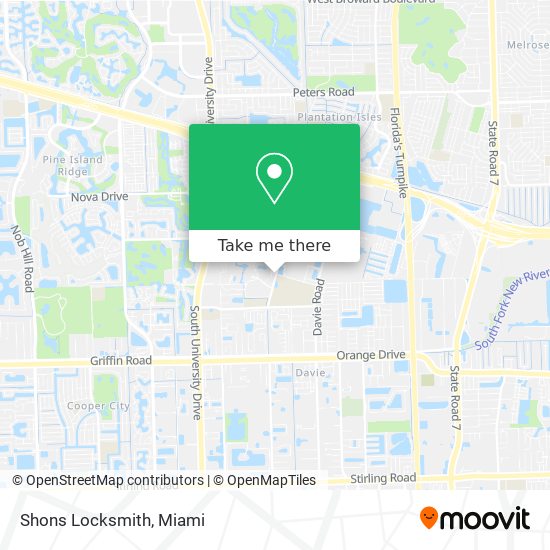 Shons Locksmith map