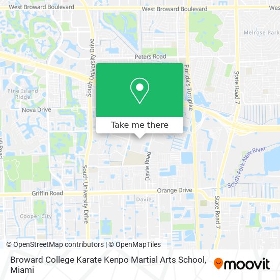 Mapa de Broward College Karate Kenpo Martial Arts School