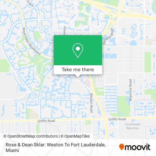 Rose & Dean Sklar: Weston To Fort Lauderdale map