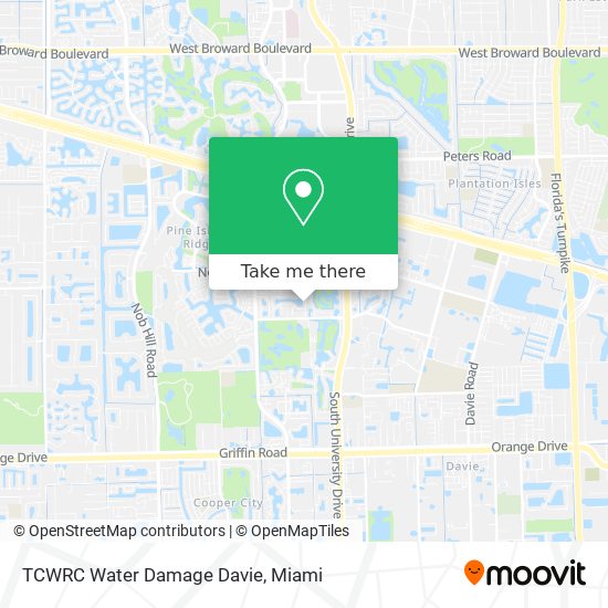 Mapa de TCWRC Water Damage Davie