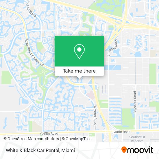 White & Black Car Rental map