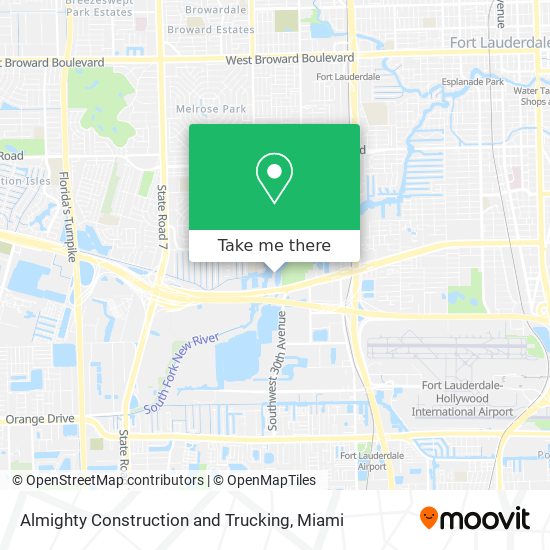 Almighty Construction and Trucking map
